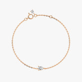 L.DIA 0.3ct 페어 로즈 골드 팔찌