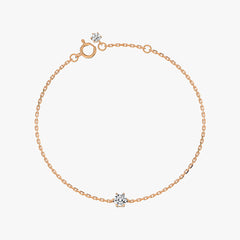 L.DIA 0.3ct 라운드 로즈 골드 팔찌