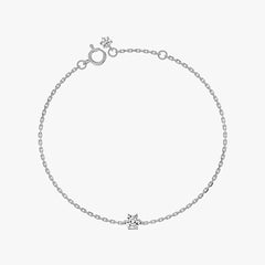 L.DIA 0.3ct 라운드 화이트 골드 팔찌