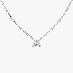 L.DIA 0.5ct 프린세스 화이트 골드 목걸이