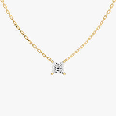 L.DIA 0.5ct 프린세스 옐로우 골드 목걸이