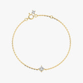 L.DIA 0.3ct 스퀘어 옐로우 골드 팔찌