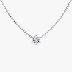 L.DIA 0.5ct 라운드 화이트 골드 목걸이