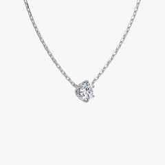 L.DIA 0.5ct 라운드 화이트 골드 목걸이
