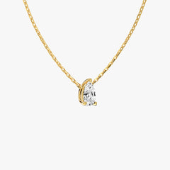 L.DIA 0.5ct 페어 옐로우 골드 목걸이