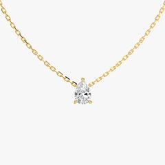 L.DIA 0.5ct 페어 옐로우 골드 목걸이