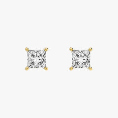 L.DIA 1ct 프린세스 옐로우 골드 귀걸이