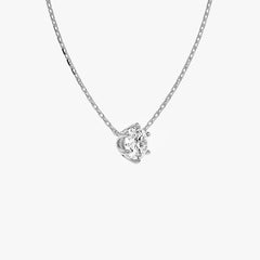 L.DIA 1ct 라운드 화이트 골드 목걸이