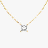 L.DIA 1ct 프린세스 옐로우 골드 목걸이