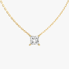 L.DIA 1ct 프린세스 옐로우 골드 목걸이