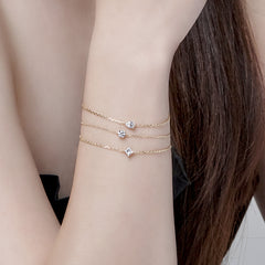 L.DIA 0.3ct 페어 옐로우 골드 팔찌
