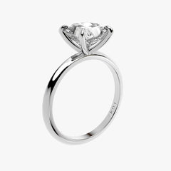 시그니처 프린세스 화이트 골드 링