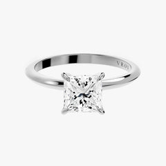 시그니처 프린세스 화이트 골드 링