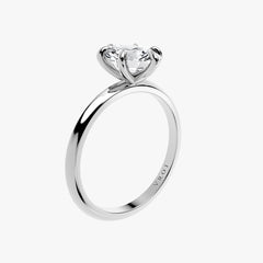 시그니처 오벌 화이트 골드 링