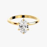 시그니처 오벌 옐로우 골드 링