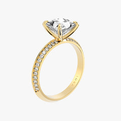 시그니처 프린세스 옐로우 골드 파베 링