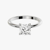 클래식 쿠션 화이트 골드 링