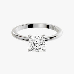 클래식 쿠션 화이트 골드 링