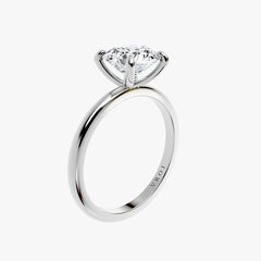 클래식 쿠션 화이트 골드 링