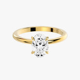 클래식 오벌 옐로우 골드 링