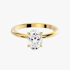 클래식 오벌 옐로우 골드 링