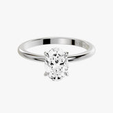 클래식 오벌 화이트 골드 링