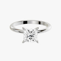 클래식 프린세스 화이트 골드 링