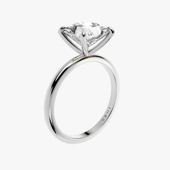 클래식 프린세스 화이트 골드 링