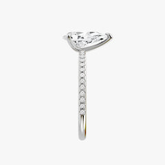 클래식 페어 화이트 골드 파베 링