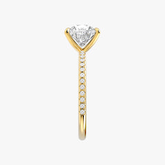 클래식 프린세스 옐로우 골드 파베 링