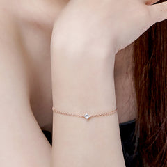 L.DIA 0.3ct 스퀘어 로즈 골드 팔찌