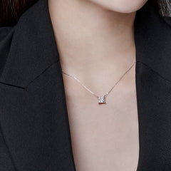 L.DIA 1ct 프린세스 옐로우 골드 목걸이