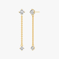 듀오 드롭 옐로우 골드 이어링