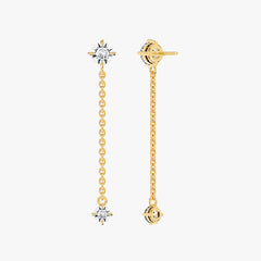 듀오 드롭 옐로우 골드 이어링