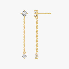 듀오 드롭 옐로우 골드 이어링