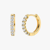 이터니티 화이트 골드 후프 이어링