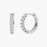 이터니티 화이트 골드 후프 이어링