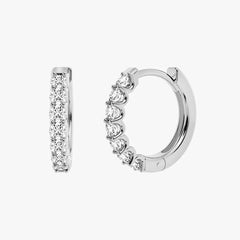 이터니티 화이트 골드 후프 이어링