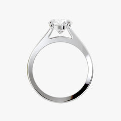 커시드럴 라운드 브릴리언트 화이트 골드 링