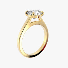 커시드럴 라운드 브릴리언트 옐로우 골드 링