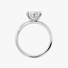 시그니처 라운드 브릴리언트 화이트 골드 링