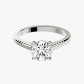 커시드럴 라운드 브릴리언트 화이트 골드 링