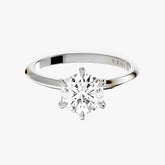 시그니처 라운드 브릴리언트 화이트 골드 링