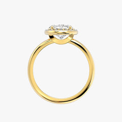 헤일로 라운드 브릴리언트 옐로우 골드 링