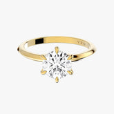 시그니처 라운드 브릴리언트 옐로우 골드 링