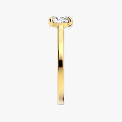 커시드럴 라운드 브릴리언트 옐로우 골드 링