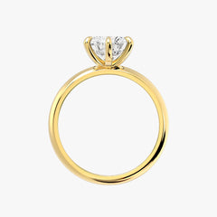 시그니처 라운드 브릴리언트 옐로우 골드 링