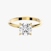 클래식 라운드 브릴리언트 옐로우 골드 링