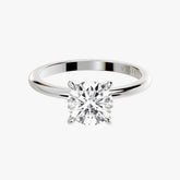 클래식 라운드 브릴리언트 화이트 골드 링