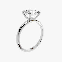 클래식 라운드 브릴리언트 화이트 골드 링